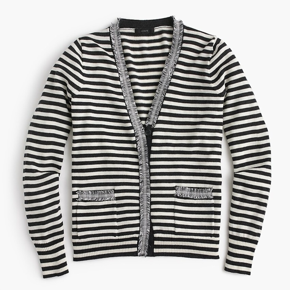 J.Crew 100% Wool Striped Cadigan S